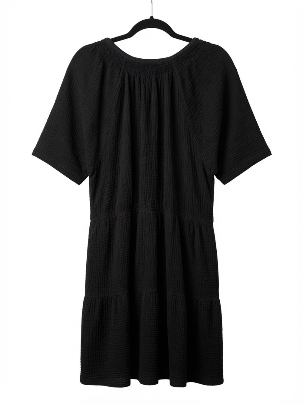 GAP Black Textured Tiered Gauze Dress - Picture 2 of 4